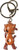 Dancing Cow Keyring Red With Saltire Cross Scottish Flag Twin Clasp Swivel Lobster Carabiner Snap Hook and Flat Split Ring