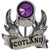 Enamel Fridge Magnet Scottish Thistle Crystal with Scotland Banner Enamel Fridge Magnet Scottish Thistle Crystal with Scotland Banner