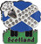 Enamel Fridge Magnet Sheep Crystal Bling with Scotland Banner