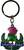 Enamel Thistle Keyring National Flower of Scotland Purple on Green