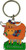 Scottish Souvenir Keyring Fun Orange Highland Coo Design Scotland on Brass Metal