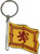 Scottish Souvenir Keyring Scottish Lion Rampant Wavy Design on Brass Metal