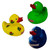 MacDuck Saltire Rubber Duck Safe Floating Bath Toys Blue Green Yellow