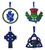 Scottish Metal Christmas Tree Hanging Decoration Thistle, Celtic Cross, Knot