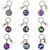 Spinner Keyring Scotland Souvenir with Flag, Symbols Coin Shape Design Spinner Keyring Scotland Souvenir with Flag, Symbols Coin Shape Design