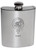 Haws Family Crest 6oz Polished Pewter Kidney Flask