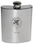 Little Family Crest 6oz Polished Pewter Kidney Flask