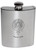 MacNuyer Family Crest 6oz Polished Pewter Kidney Flask