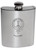 MacLerie Family Crest 6oz Polished Pewter Kidney Flask