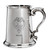 Boyes Family Crest Polished Pewter 1 Pint Tankard with Scroll handle