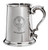 Henderson Family Crest Polished Pewter 1 Pint Tankard with Scroll handle