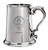 Hannay Family Crest Polished Pewter 1 Pint Tankard with Scroll handle