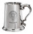 Johnstone Family Crest Polished Pewter 1 Pint Tankard with Scroll handle