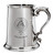 Dalrymple Family Crest Polished Pewter 1 Pint Tankard with Scroll handle