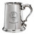 Edmonstone Family Crest Polished Pewter 1 Pint Tankard with Scroll handle