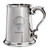 Bethune Family Crest Polished Pewter 1 Pint Tankard with Scroll handle