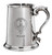 Hunter Family Crest Polished Pewter 1 Pint Tankard with Scroll handle