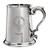 Dunlop Family Crest Polished Pewter 1 Pint Tankard with Scroll handle