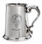 Docharty Family Crest Polished Pewter 1 Pint Tankard with Scroll handle