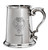 Herries Family Crest Polished Pewter 1 Pint Tankard with Scroll handle