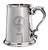 Frew Family Crest Polished Pewter 1 Pint Tankard with Scroll handle