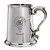 Hawson Family Crest Polished Pewter 1 Pint Tankard with Scroll handle