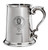 Abbot Family Crest Polished Pewter 1 Pint Tankard with Scroll handle