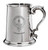 Charteris Family Crest Polished Pewter 1 Pint Tankard with Scroll handle