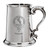 Glennie Family Crest Polished Pewter 1 Pint Tankard with Scroll handle
