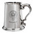 MacFadzean Family Crest Polished Pewter 1 Pint Tankard with Scroll handle
