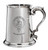 MacQuistan Family Crest Polished Pewter 1 Pint Tankard with Scroll handle