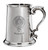 MacInally Family Crest Polished Pewter 1 Pint Tankard with Scroll handle