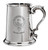MacQuarrie Family Crest Polished Pewter 1 Pint Tankard with Scroll handle
