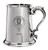 Muir Family Crest Polished Pewter 1 Pint Tankard with Scroll handle