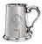 Semple Family Crest Polished Pewter 1 Pint Tankard with Scroll handle