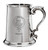 Spence Family Crest Polished Pewter 1 Pint Tankard with Scroll handle