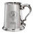 Murray of Atholl Family Crest Polished Pewter 1 Pint Tankard with Scroll handle