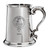 Nish Family Crest Polished Pewter 1 Pint Tankard with Scroll handle