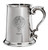 Watt Family Crest Polished Pewter 1 Pint Tankard with Scroll handle