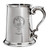 Pasley Family Crest Polished Pewter 1 Pint Tankard with Scroll handle