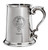 White Family Crest Polished Pewter 1 Pint Tankard with Scroll handle