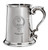 Skirving Family Crest Polished Pewter 1 Pint Tankard with Scroll handle