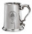 Pratt Family Crest Polished Pewter 1 Pint Tankard with Scroll handle
