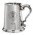 Means Family Crest Polished Pewter 1 Pint Tankard with Scroll handle
