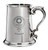 Tulloch Family Crest Polished Pewter 1 Pint Tankard with Scroll handle
