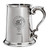 Urie Family Crest Polished Pewter 1 Pint Tankard with Scroll handle