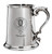 Menzies Family Crest Polished Pewter 1 Pint Tankard with Scroll handle