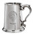 Moubray Family Crest Polished Pewter 1 Pint Tankard with Scroll handle