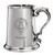 Spalding Family Crest Polished Pewter 1 Pint Tankard with Scroll handle