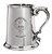 Meldrum Family Crest Polished Pewter 1 Pint Tankard with Scroll handle